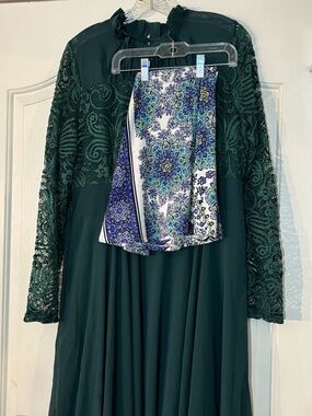 2 Piece Abaya & Scarf Set